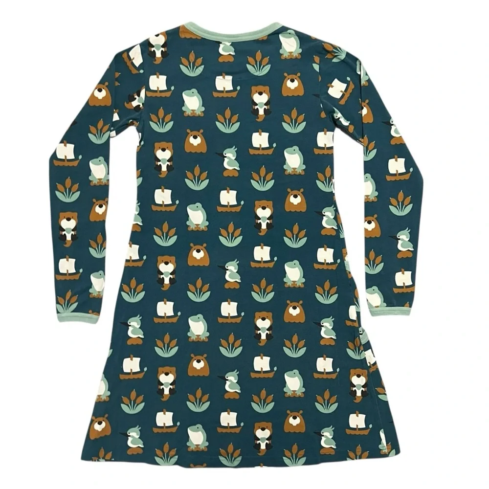Maxomorra 9-10Y Organic Lake Life Dress
